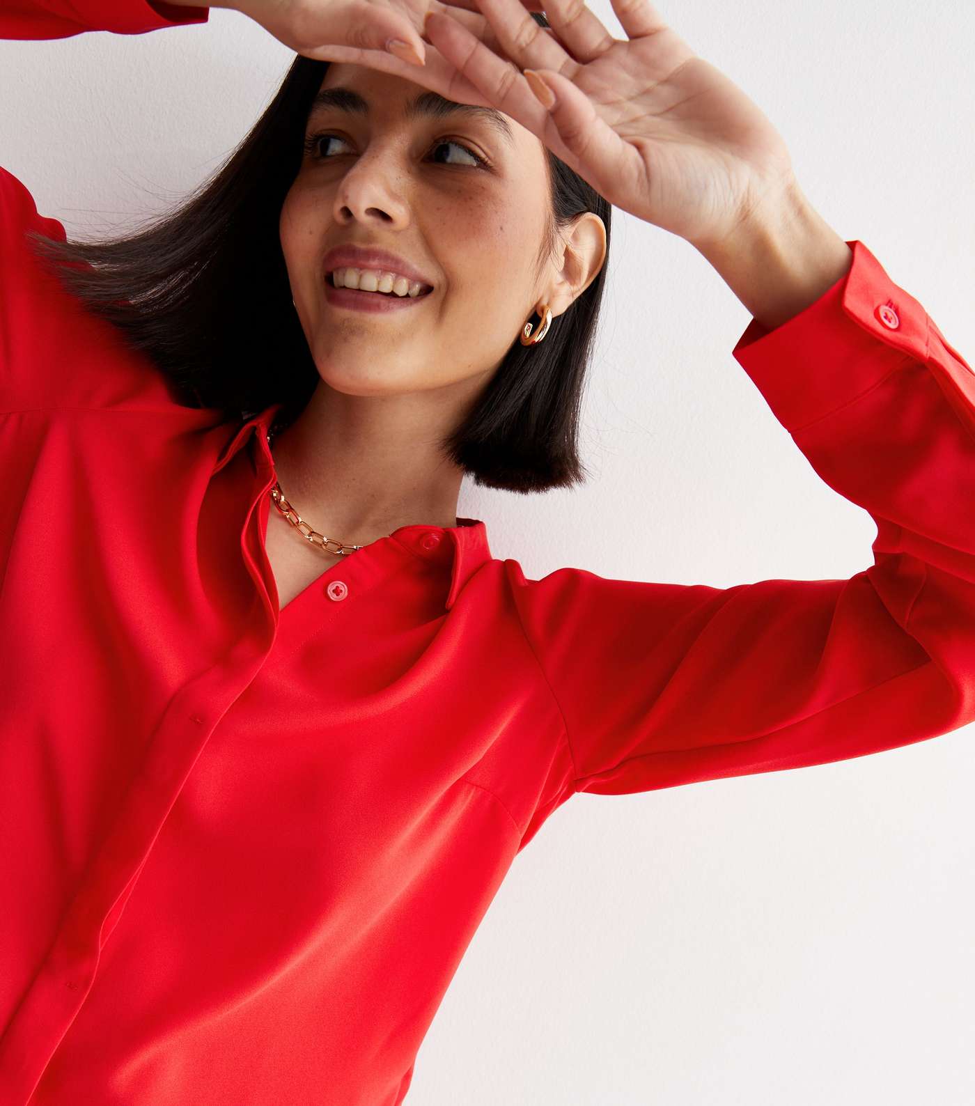 Red Long Sleeve Shirt Image 2