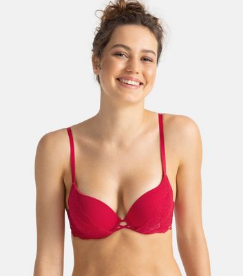 Dorina Red Lace Underwired Bra New Look