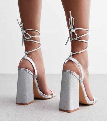 Sparkly Silver Bow Heels – The CAI Store