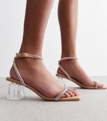 Block best sale clear heels