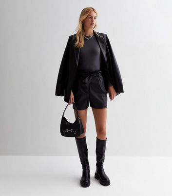 Tall sales leather shorts