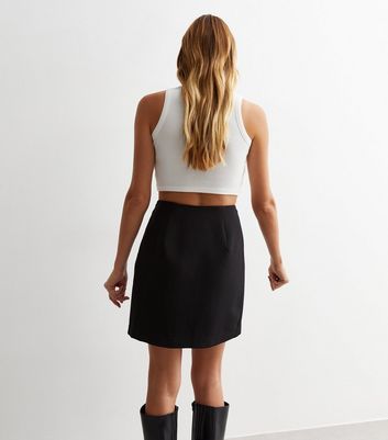 Black hem 2025 mini skirt