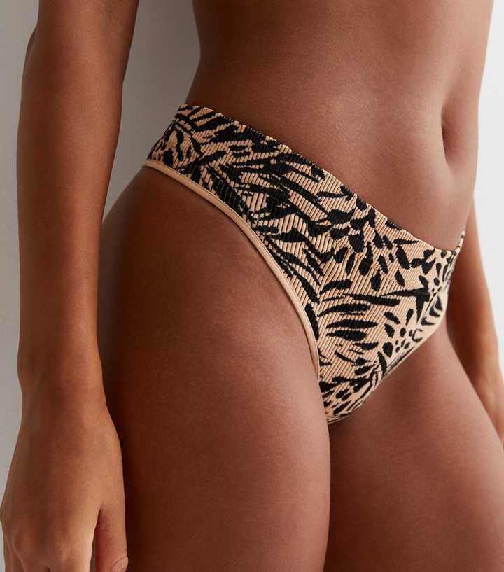 Leopard Printed Seamless Thong