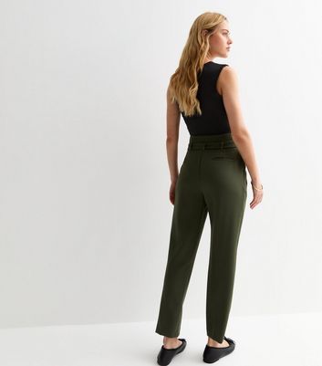 Green best sale paperbag trousers