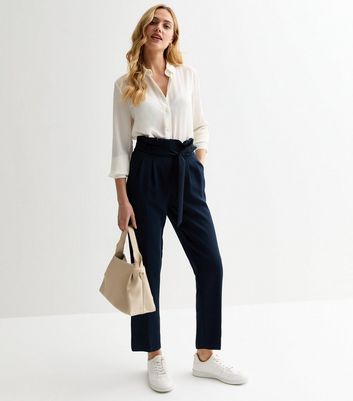 High waisted casual on sale trousers