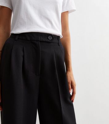 Curves Black Zip Trousers | New Look