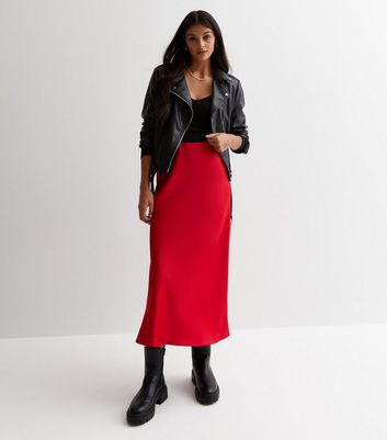 Bias cut shop satin skirt uk