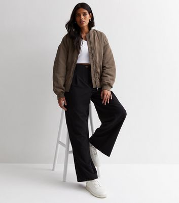 Theory Cropped Sleek Flannel Straight Cargo Pants | Neiman Marcus