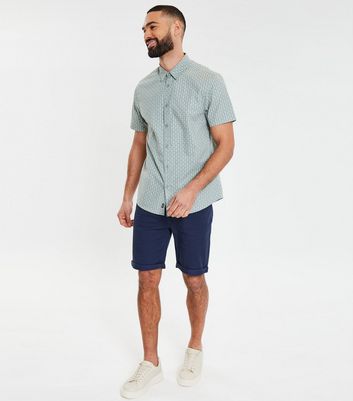 Men's Threadbare Light Green Pineapple Print Short Sleeve Shirt New Look