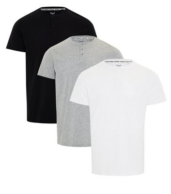 Buy the Grandad Underwear 3 Pack Extra Comfort Round Neck T-shirt in White  on