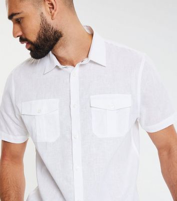 Mens short sleeve hot sale shirts white