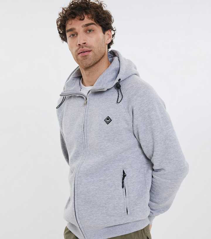Threadbare Grey Zip Up Hoodie | New Look