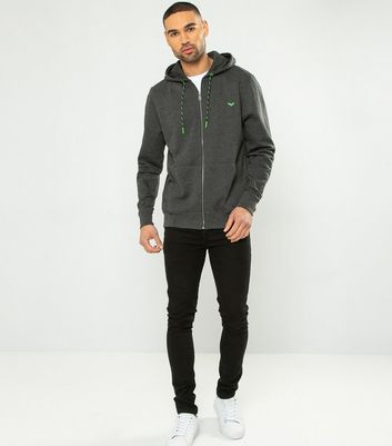 Dark grey nike zip up outlet hoodie