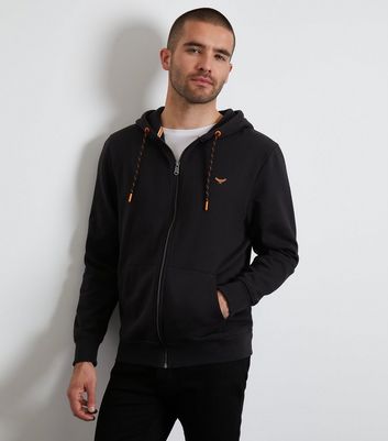 Contrast zip 2024 up hooded sweatshirt