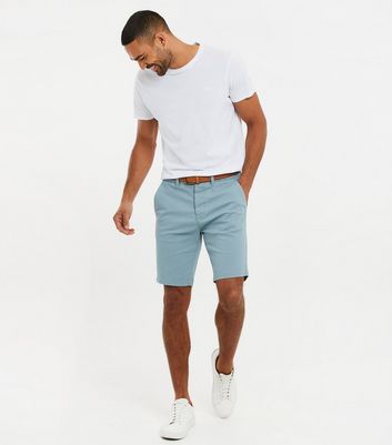 Threadbare Pale Blue Chino Shorts | New Look
