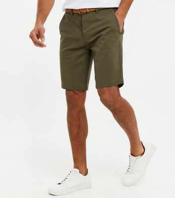 Threadbare Olive Chino Shorts