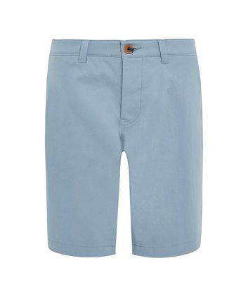 Men's Threadbare Pale Blue Slim Fit Chino Shorts New Look