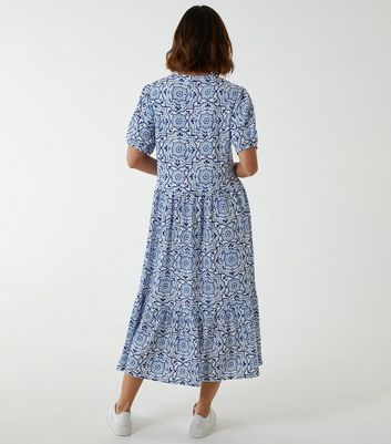 Blue and white smock sales dress