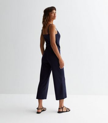 Navy store jersey jumpsuit