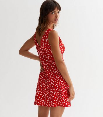 Ditsy store red dress