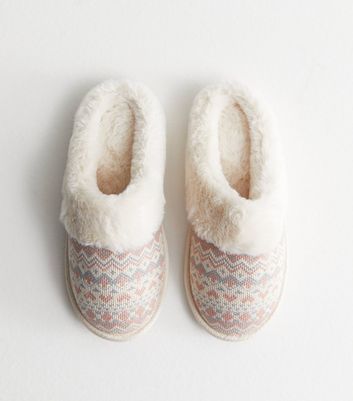 Knitted mule slippers hot sale