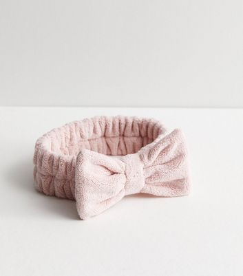 Pink Fluffy Bow Beauty Headband New Look