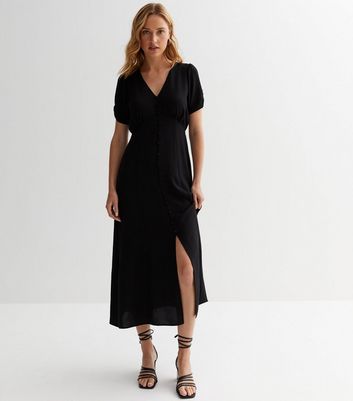 Button front deals wrap dress