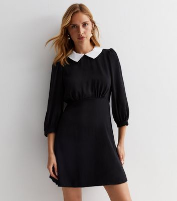 Black collared dress on sale