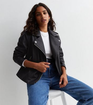 Leather biker jacket petite hotsell