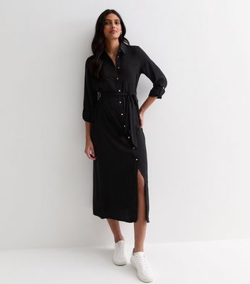 Ladies black shirt store dress uk