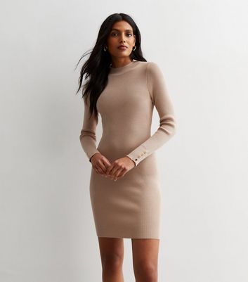 Sexy High Neck Sheer Mesh Long Sleeve Ruched Bodycon Party Mini Dress –  Rosedress