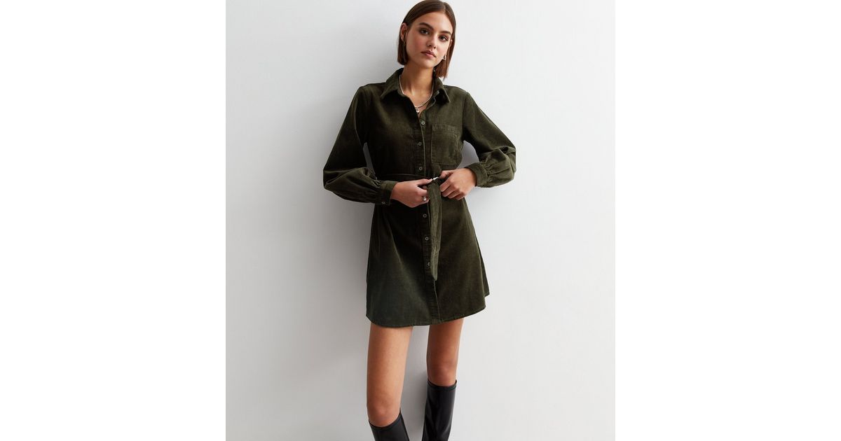 Amici Cord Dress - Khaki
