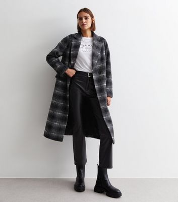 New look store tartan check coat