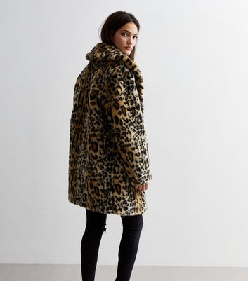 Faux leopard outlet coats