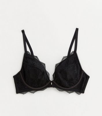 H M H & M - Non-Padded Underwired Lace Bra - Black for Women