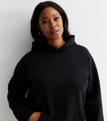 Black jersey hoodie on sale