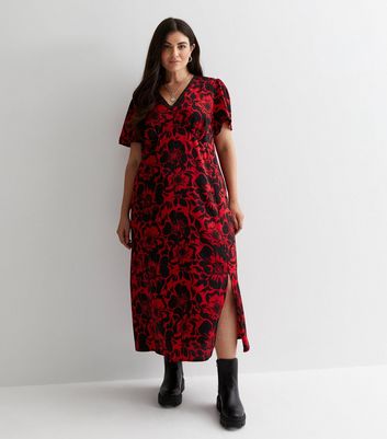 New look clearance red dress lace