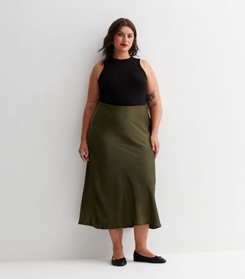 Plus size khaki skirt clearance cute