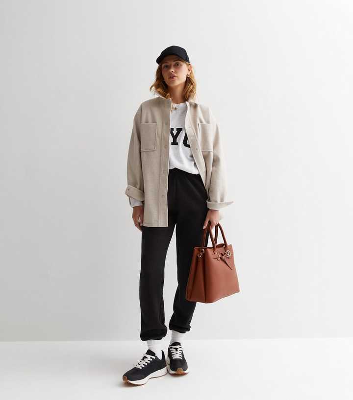 Pale Grey NYC Logo Sweatshirt | New Look