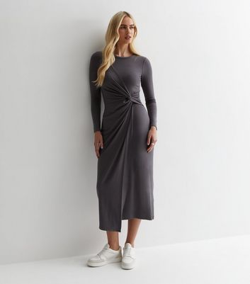 Grey midi hotsell dresses uk