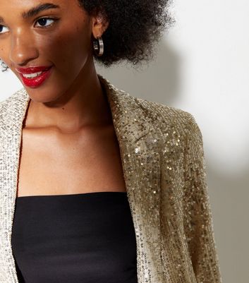 Emma Sequin Jersey Jacket Gold | Casualwear | Monsoon Global.