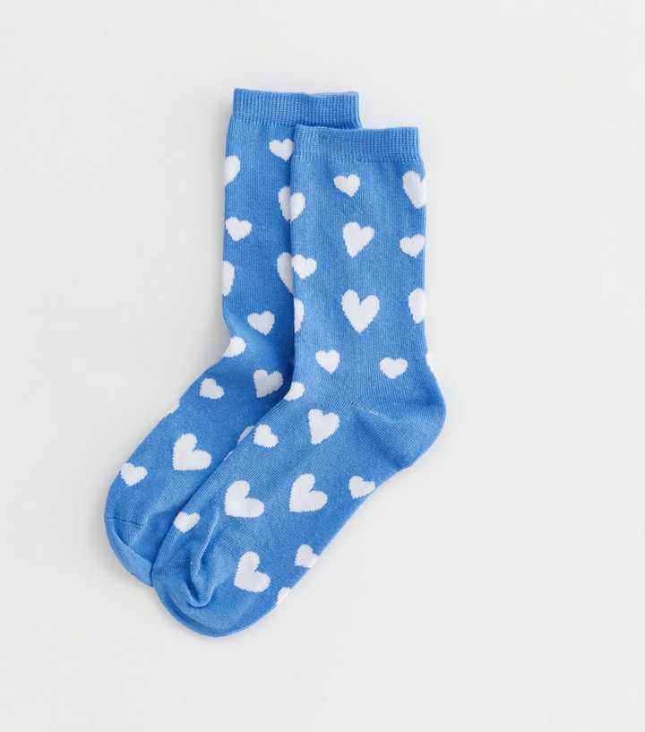 Blue Heart Socks