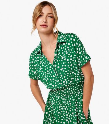 Spotty discount green dress