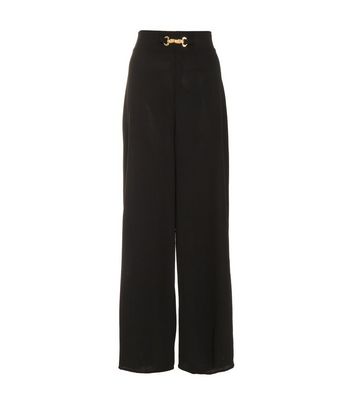 Quiz black crepe trousers hotsell