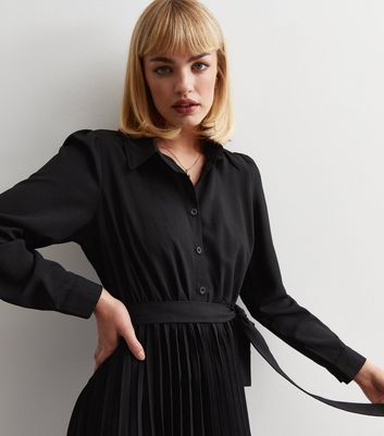 New look black shirt dress best sale