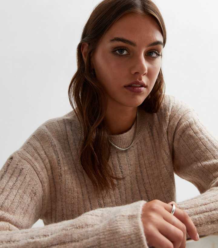 Mink Ladder Knit Jumper