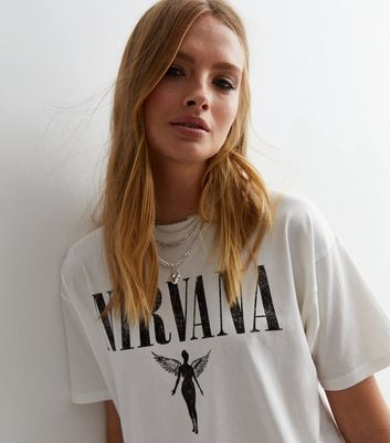 Nirvana white shop t shirt