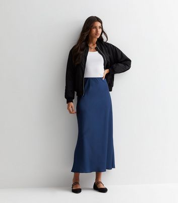 Navy skirt new look best sale