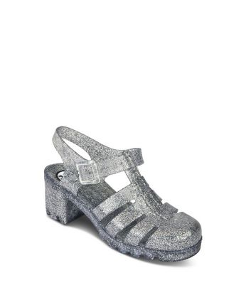 Silver outlet jelly shoes