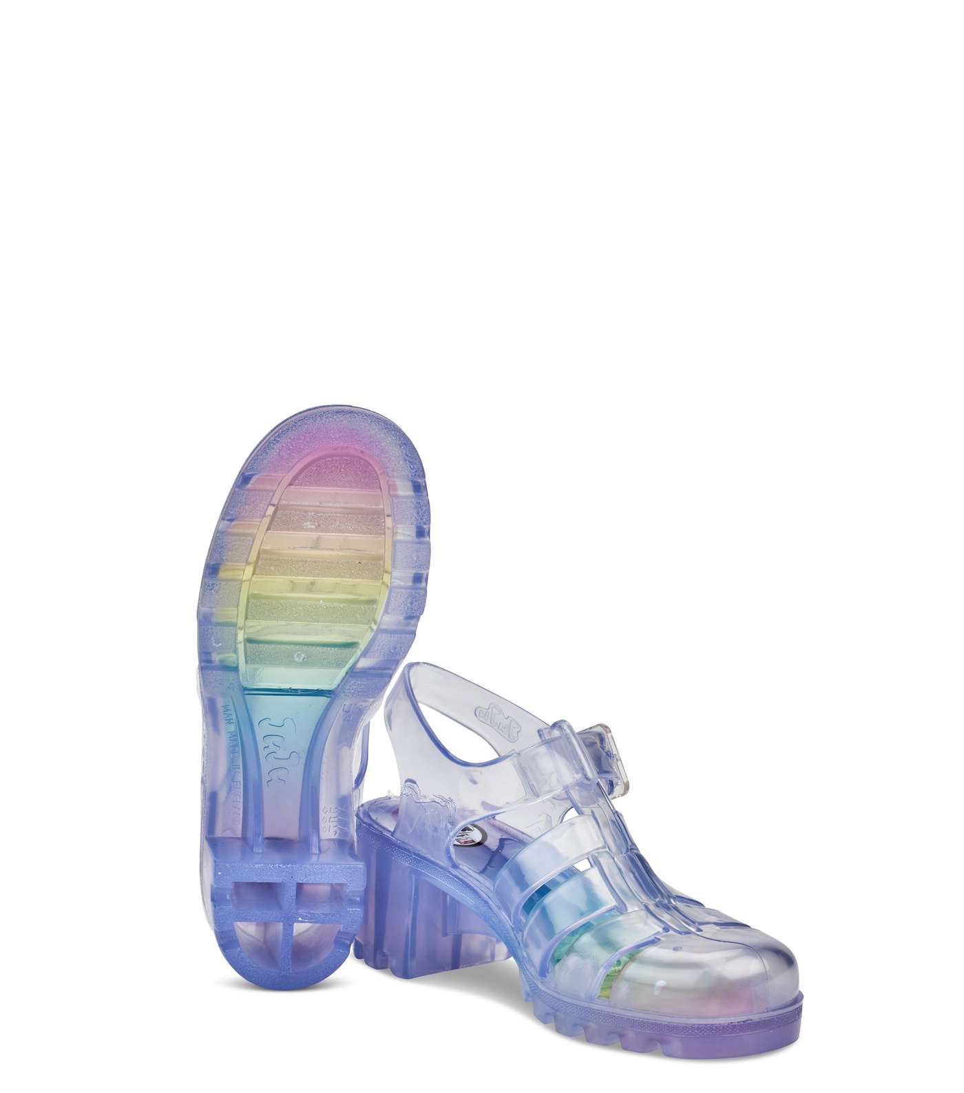 JUJU Multicoloured Chunky Block Heel Sandals Image 3